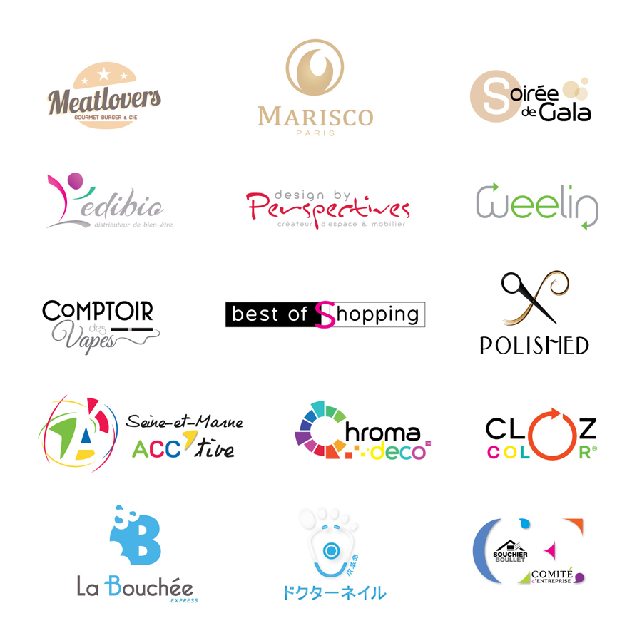 Planche de logos tous secteurs