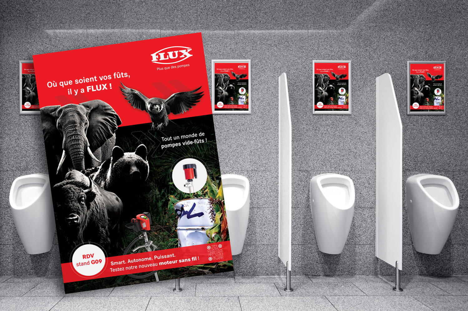 Affichage publicitaire WC lors du salon EUROCOAT 2026 - A3